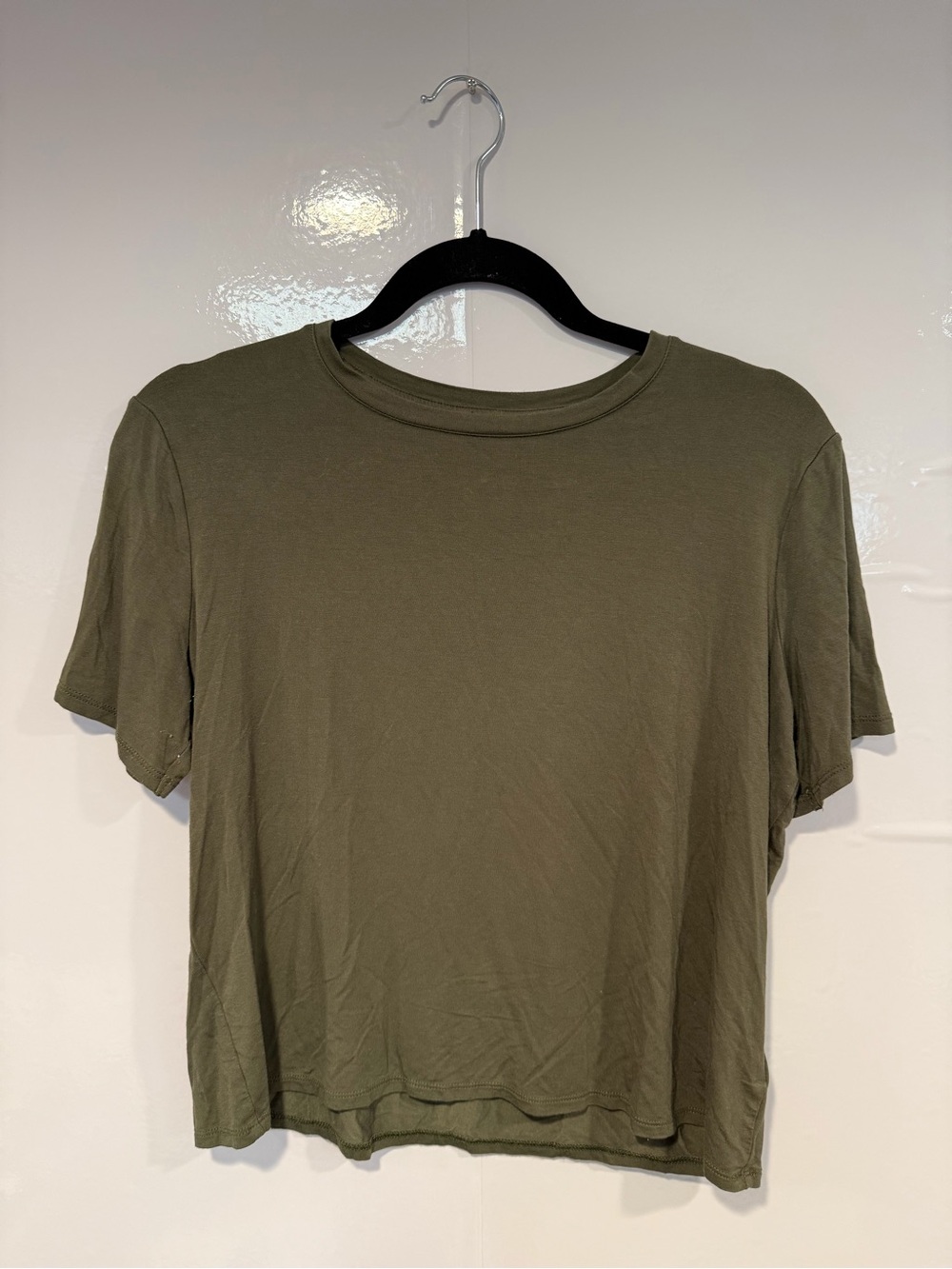 Basic Olive Green Express soft Crewneck Tee
